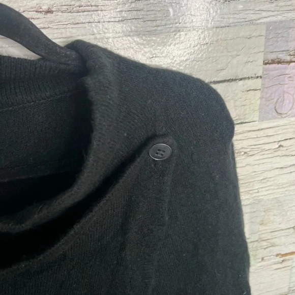 Cashmere Wool  Blend Black Sweater cardigan medium - Picture 6 of 9